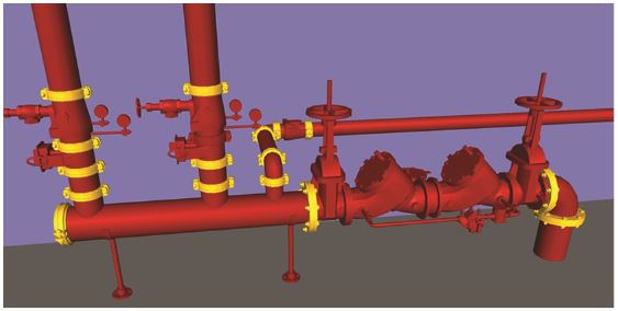 BIM drawing of Fire Protection System